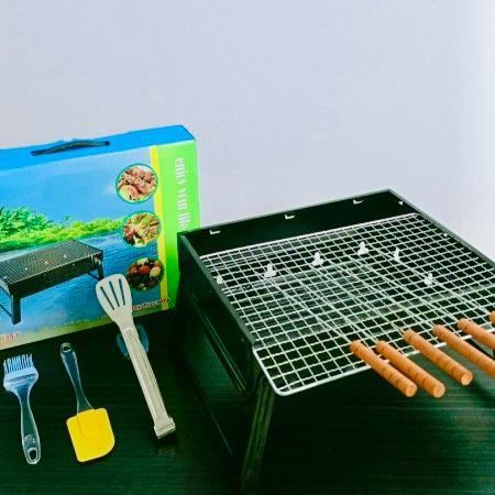 🔥 BBQ Machine 12/14 inc  – Complete Grill Set  (6 Pcs শিক + 2 Pcs Silicone Oil Brush + 1 Pcs Food Clip)